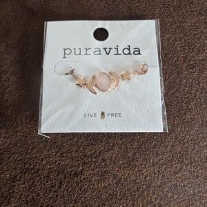 Pura Vida Rose Gold Moon and Star Necklace